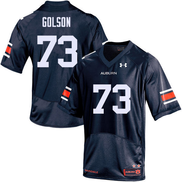 Men's Auburn Tigers #73 Austin Golson Navy College Stitched Football Jersey